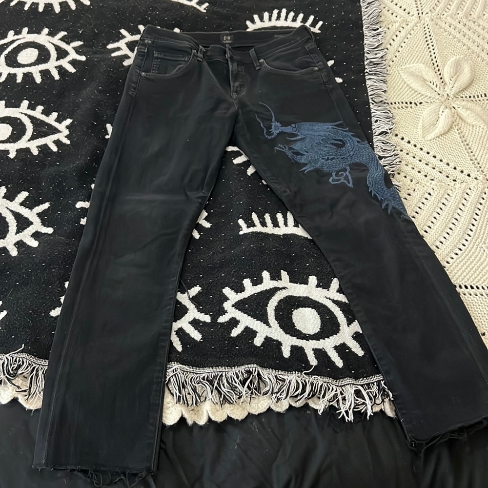 Citizens of Humanity black jeans dragon